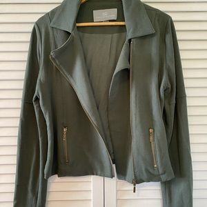 Green Knit Moto Jacket from Tart